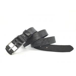 Fashionable Black Genuine Leather Belt For Women Customized Size