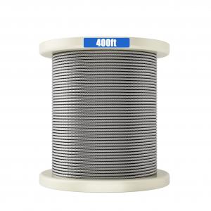 400FT Multifunction Cord for Deck Guides Non-Alloy 316 Stainless Steel Cable 7x7 1/8 inch