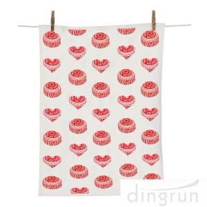 China Eco Print Pure Cotton Kitchen Tea Towels Cold Water Hand Wash 30*60cm supplier