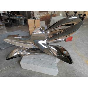 Abstract Seed Stainless Steel Sculpture Overlapping Outdoor Garden Statuary