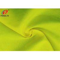 China Shiny Yellow Fluorescent Material Fabric 100% Polyester Tricot Knit Fabric on sale