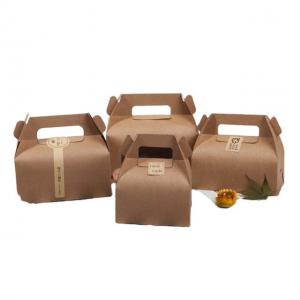 China Cake Bakery Height 8cm Custom Food Packaging Boxes With Handle wholesale