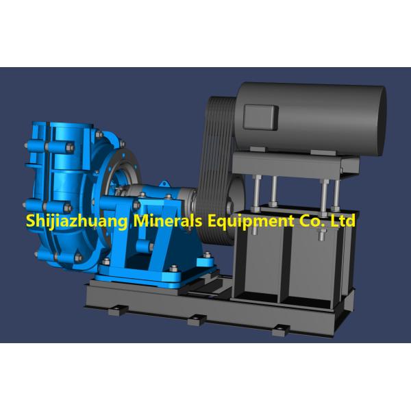 SGS Metal Lined Heavy Duty Slurry Pump Driven By Belts And Pulleys