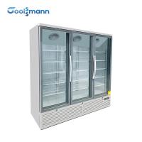 China LED Lighting Glass Door Freezer 1260L Thermal Gasification Frost Front Fridge on sale
