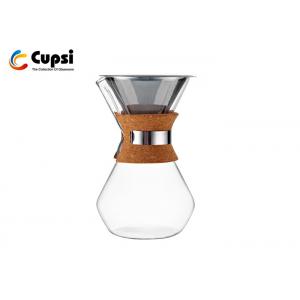 China 34Oz Classic Glass Coffee Pot With Stainless Steel Filter Good Looking High  Performance supplier