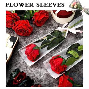 China Clear Flower Bouquet Sleeves Bouquet Bags For Single Rose Wrapping Paper supplier