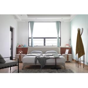 China Italian Design Modern Luxury Designer Furniture Cream White Leather Bed supplier