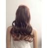 Chocolate Brown Curly Synthetic Hair Extensions / Synthetic Hair Pieces For