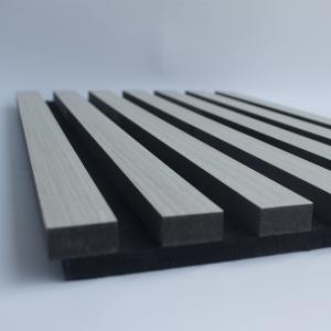 China Black Colour Fireproof Wooden Wall Slat Panels For Hotel Room supplier