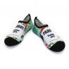 Lycra Quick Dry Mens Aqua Socks Water Shoes Leaves Pattern Customized Color
