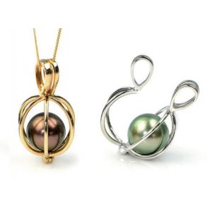 18K Silver Plated Love Wish Pearl Cage Pendant Necklace with 1pc Freshwater Pearl In it