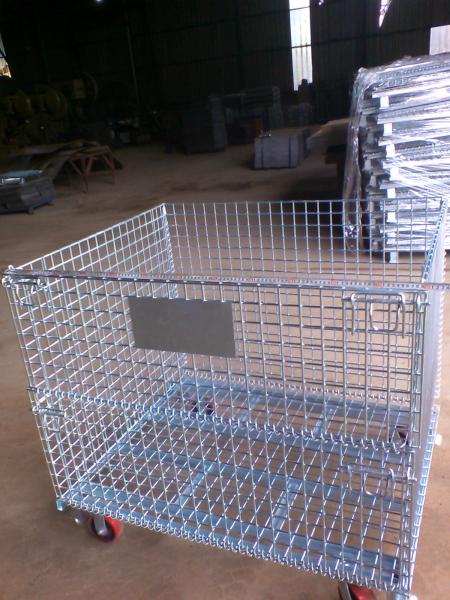 Stackable Wire Mesh Container,Storage Cage, Warehouse galvanized wire mesh