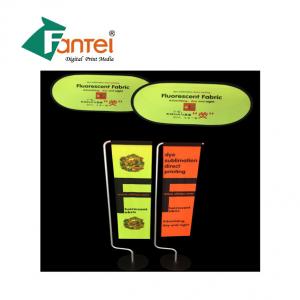 Dye Sublimation Pull Up Display Banners Fluorescent Yellow Signs