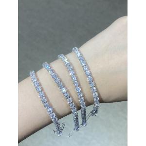 Synthetic Lab Grown Diamond Bracelet Custom Jewelry Tennis Bracelet