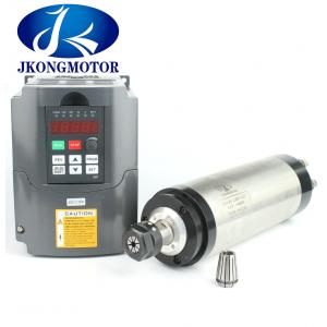 ER16 Water Cooled Spindle CNC Motor , 110V / 220V Inverter Kit Φ80 1.5KW