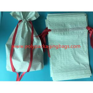 White CPE Drawstring Plastic Bags For New Year Gift / Women 'S Personal Items