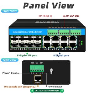 China Switch de fibra industrial gestionado con bus CAN RS485, 6 puertos, uso rudo, sin ventilador, clasificación IP40 wholesale