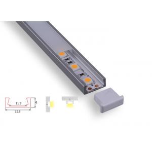China Customized White Led Strip Aluminium Profile , 3m Led Strip Channel With Diffuser supplier