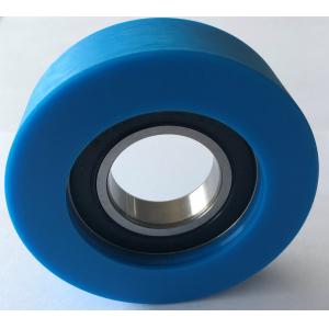 China 2RS PU Step Chain Roller 100x25 Hub Type Roller With Bearing 6206 Pin 30 supplier
