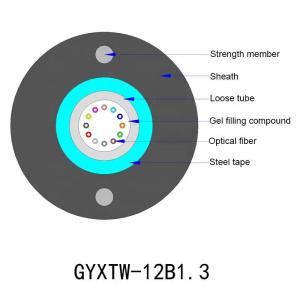 China GYXTW Mode unique OS1 OS2 OM2 OM3 2 4 6 8 12 24 Cable à fibre optique blindée multimode au cœur Prix par mètre supplier
