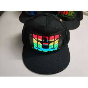 China Luz som-ativada do chapéu do diodo emissor de luz do partido acima do chapéu sem fio de piscamento do EL de Hip Hop do controlador da voz do tampão do EL da música com inversor supplier