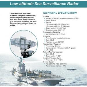 CPC Low Airspace Target Detection And Surveillance Radar System For Fire Control System
