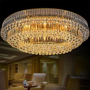 Gold Luxury Modern Crystal Ball Ceiling Light For Living Room