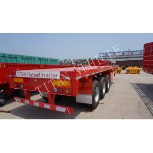 flat trailer for containers,tri-axle flatbed trailer factory,40 ft tri axle flatbed container semi trailer