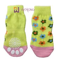 China Pet Anti Slip Knit Dog Socks&Cat Socks with Rubber Reinforcement Paw Protector on sale