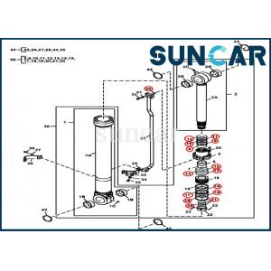 FYA00010735 Excavator Service Kit John Deere Hydraulic Bucket Cylinder Components