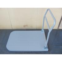 China 150kg / 300kg foldable steel trolley warehouse equipments with handrail on sale