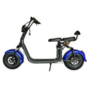 TM-TX-07   1000W Long Range Electric Scooter , Blue Electric Motorcycle Wheel Material Steel
