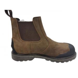 China Rubber Out Goodyear Safety Boots Crazy Horse Leather Kick Off Protector Steel Toe Work supplier