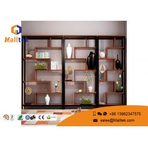 Industrial Wooden Retail Display Shelves Wood Frame Modern Design For Book Display