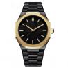 China PVD Plated Gold Mens Quartz Stainless Steel Watch 5atm Water Resistant wholesale
