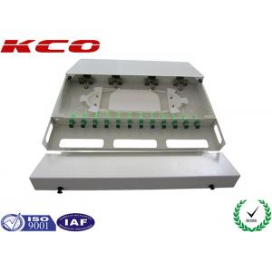 China Fiber Optic Distribution Panel 1U 24 Cores Fix Type , Optical Terminal Box supplier