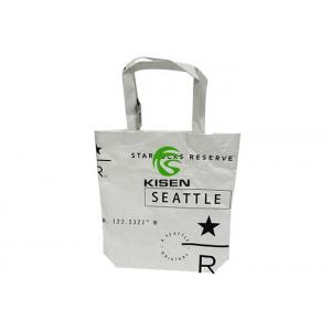 Washable White Tyvek Shopping Bag Lightweight Tote Type For School Students