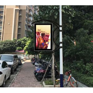 China China Outdoor Lamppost Hanging Custom Size Street Light Pole With Advertising Light Box wholesale