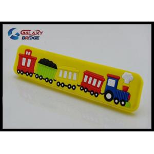 China Big Train Colorful Rubber Drawer Pulls Cartoon Knobs 32mm Soft Plastic Kids Bedroom Furniture Handles wholesale