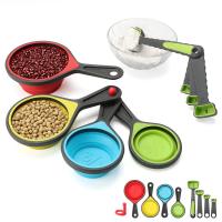 China Multipurpose Silicone Kitchen Utensils Measuring Cups And Spoons Portable on sale