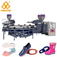 China Rotary Type 1/2 Color PVC Jelly Slippers Sandals Injection Molding Machine With Servo System on sale