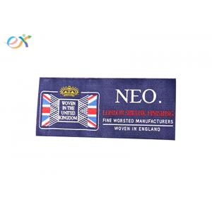 China Rectangle Custom Clothing Tags Labels , Straight Cut Fabric Clothing Labels Personalized supplier
