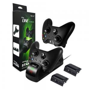 High Quality Charging Dock Dual Charger Station with 2 x1200mAh Rechargeable Batteries and USB Cable for Xbox One
