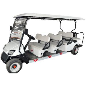 ODM White Electric Power 72V 8 Passenger Golf Cart 500Lbs Cargo Capacity