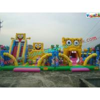China Spongebob Giant Inflatable Amusement Park , Inflatable Big Funcity Games on sale