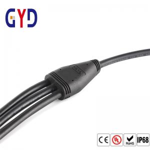China 3 Way Splitter Electrical IP67 Waterproof Cable Connector Black White supplier