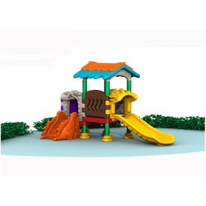 China Tiny Plastic Home Playground Equipment / Plastic Outdoor Slide Set For 1-2 People supplier