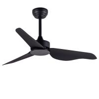 China Decorated 42 Inch Black Ceiling Fan With Light Low Noise on sale