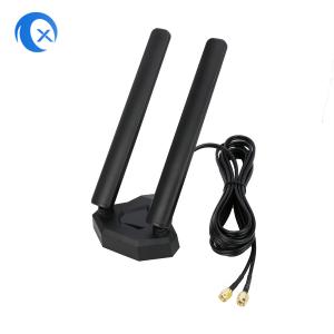 China WiFi 6E Tri-Band Antenna 6GHz 5GHz 2.4GHz Gaming WiFi Antenna Magnetic Base for PC computer supplier