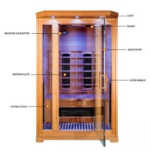 Canadian Hemlock 2 Person 1750W Home Sauna Room With Safety System